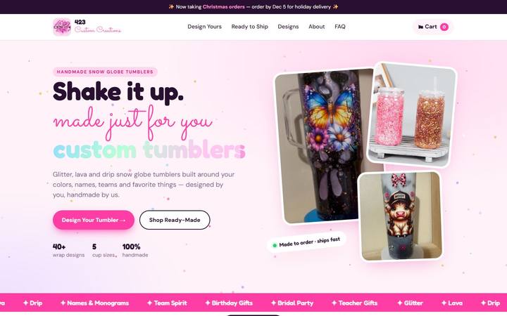 423 Custom Creations website