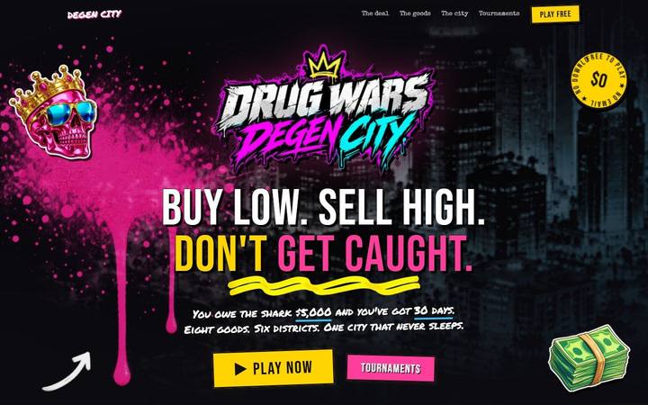 Drug Wars: Degen City website
