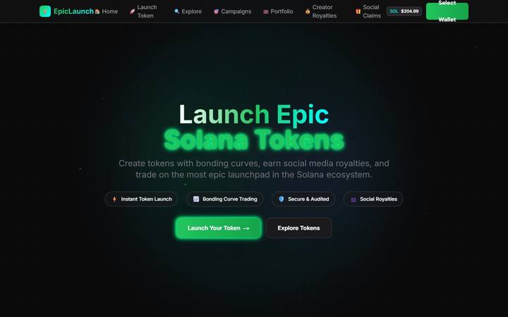 EpicLaunch website