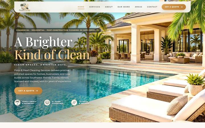 Palm & Pearl website