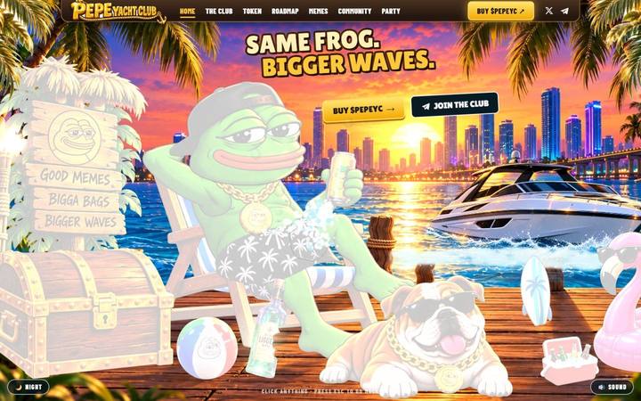 Pepe Yacht Club website