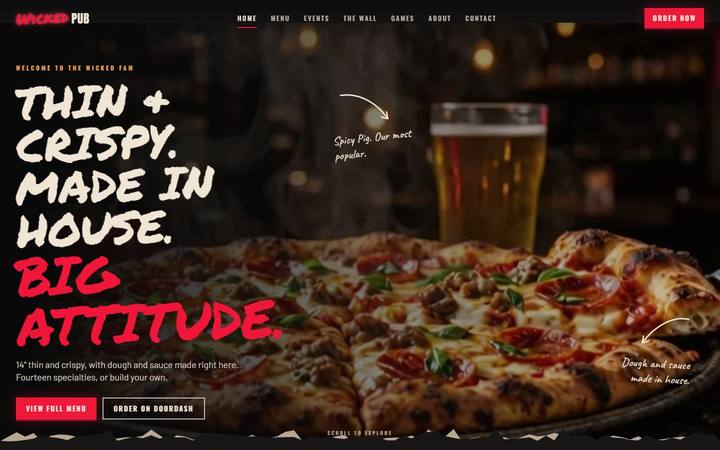 Wicked Pub website
