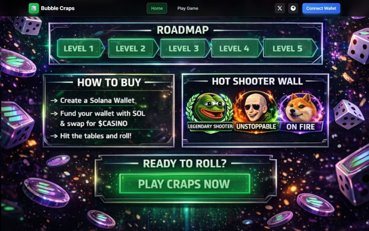 Pumpfun Casino website, desktop view 4