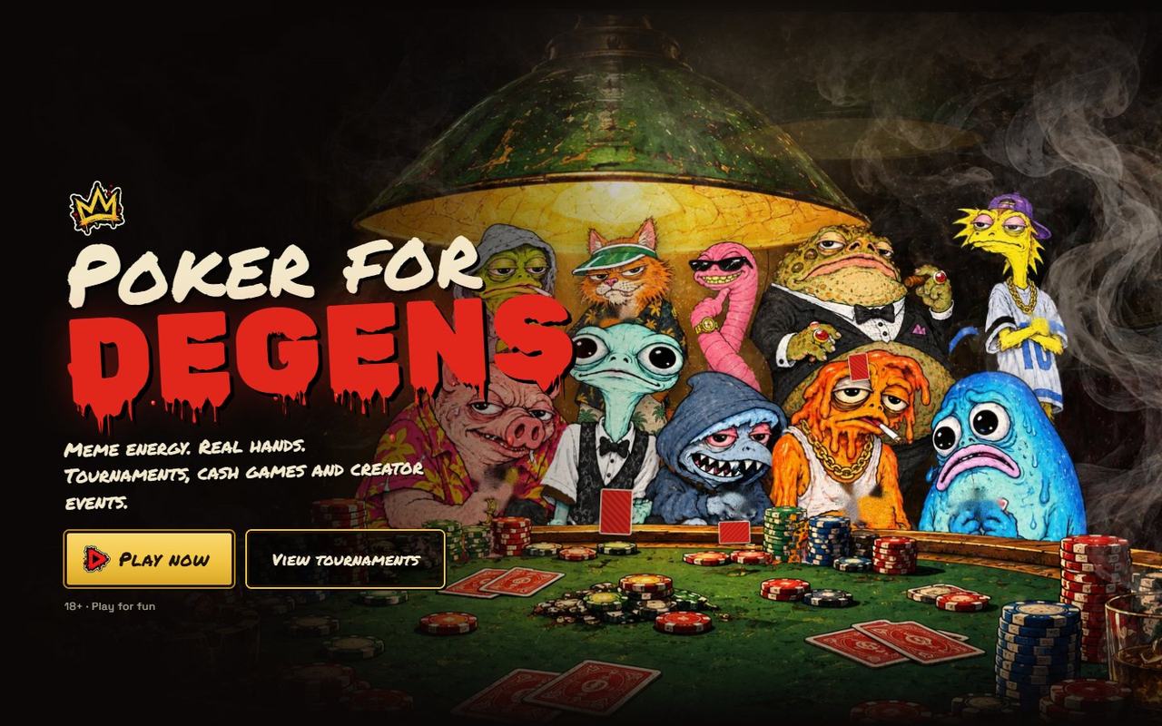 Degen Royale website, desktop view 3