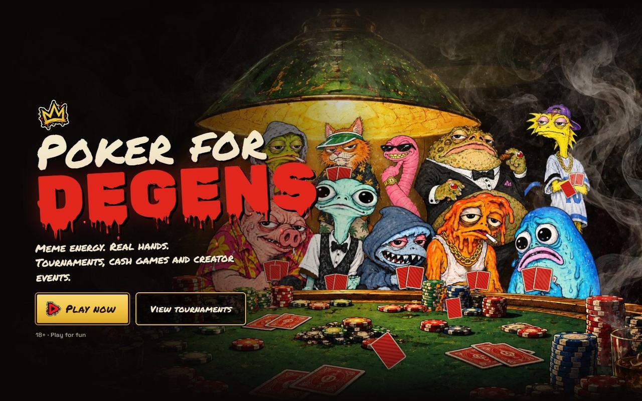 Degen Royale website, desktop view 4