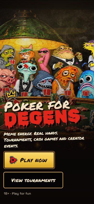 Degen Royale website on a phone
