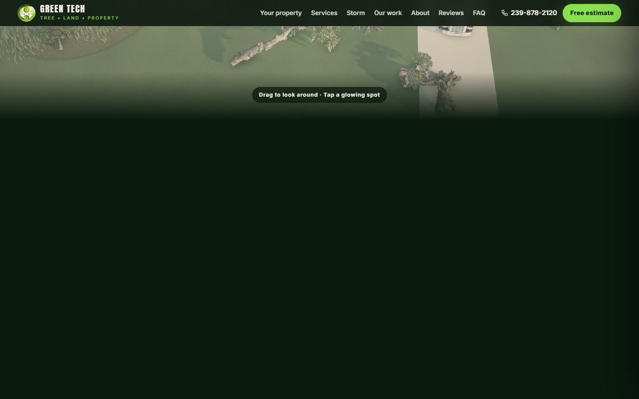 Green Tech website, desktop view 3