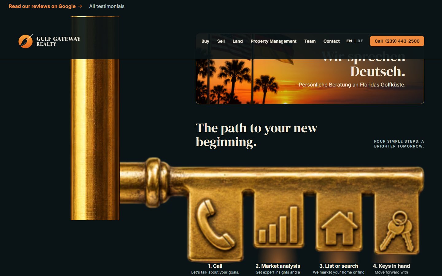 Gulf Gateway Realty website, desktop view 4
