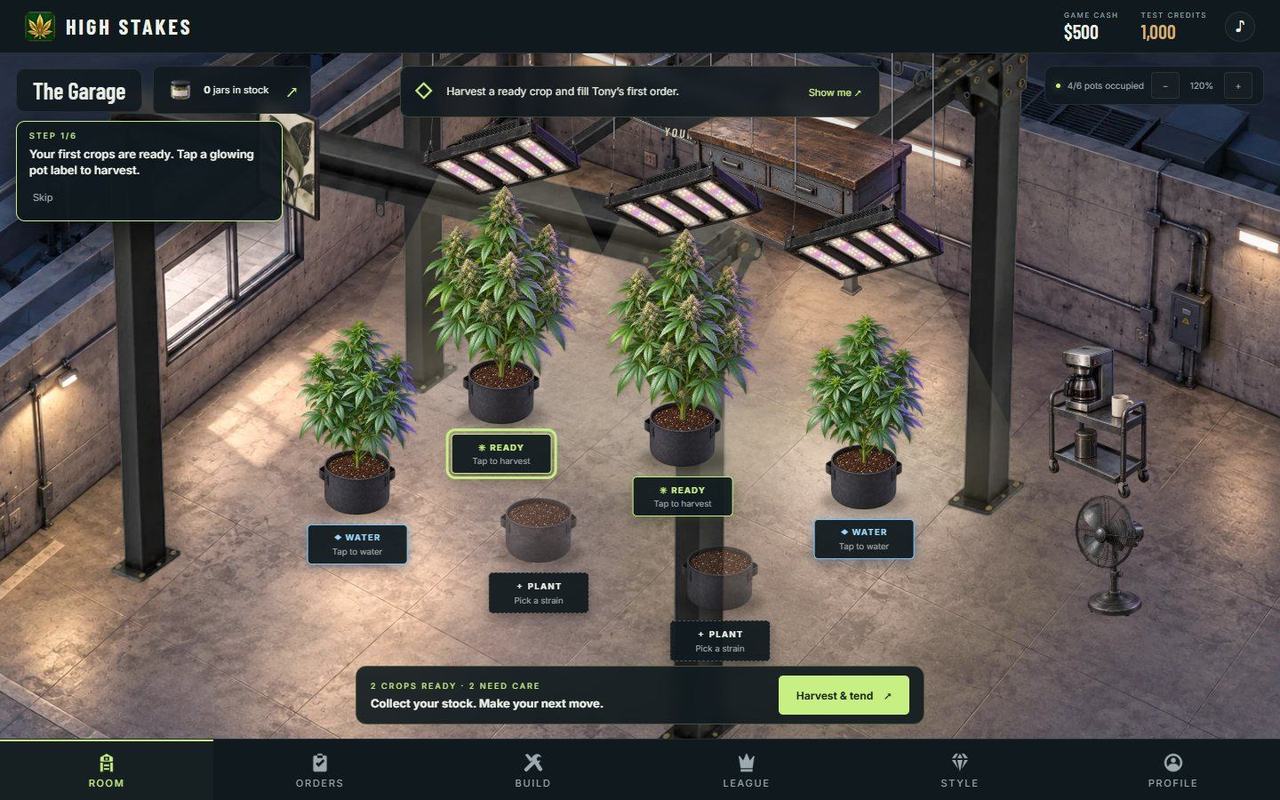High Stakes website, desktop view 4