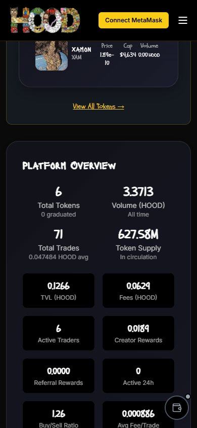 Hood Memes website on a phone