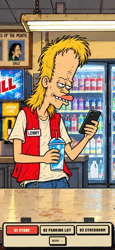 Lenny website on a phone