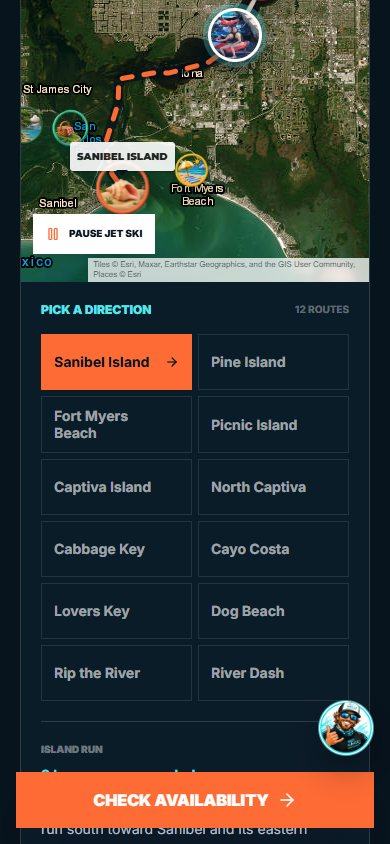 Nauti Hooker website on a phone