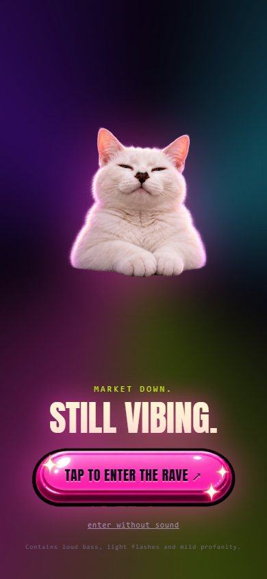 Vibecat website on a phone