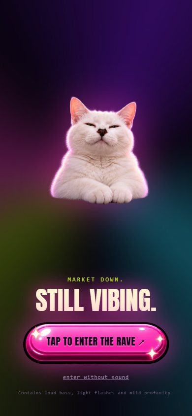 Vibecat website on a phone