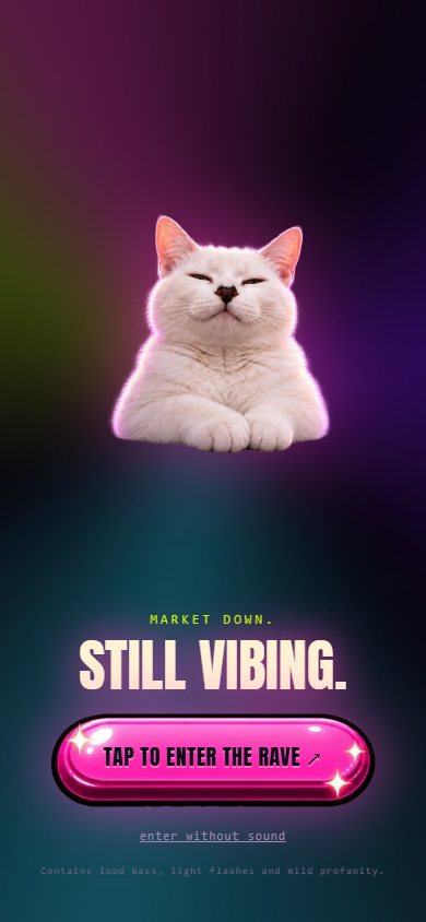 Vibecat website on a phone