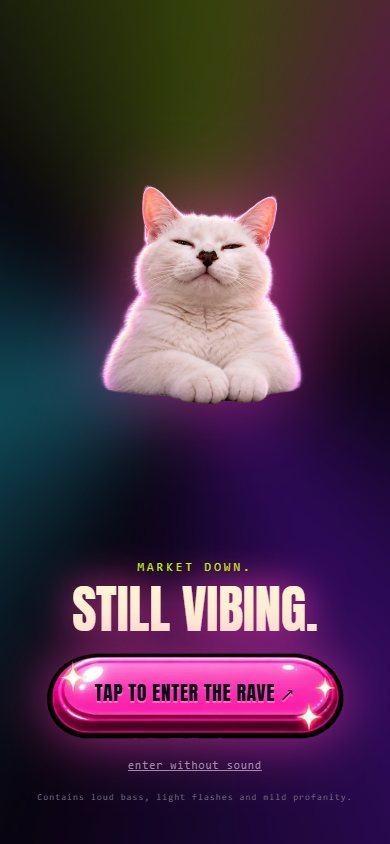 Vibecat website on a phone
