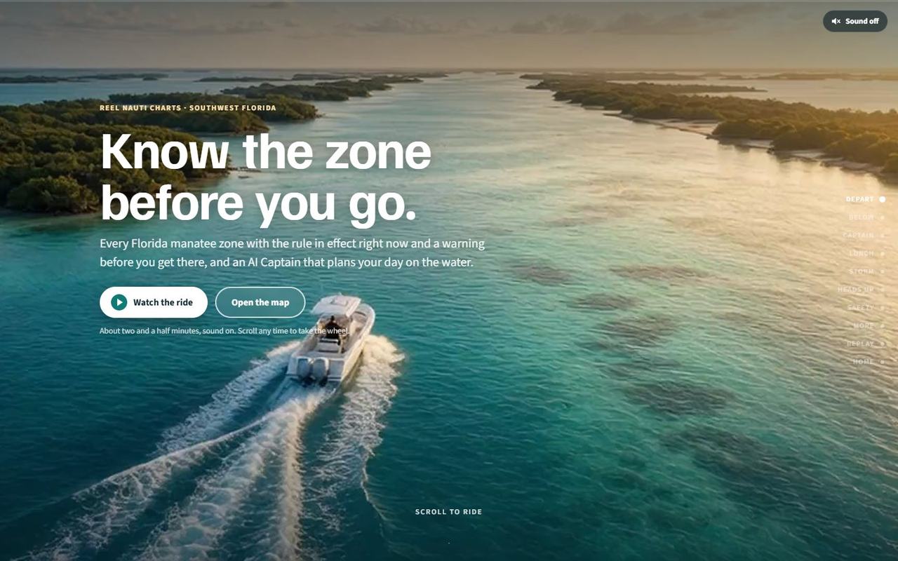 Wakeline website, desktop view 1